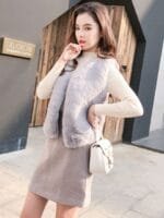 JC Mode Front-Open Fur Overcoats