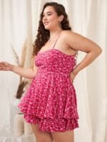 OnlyTrend Curve Printed with Layered Jumpsuit