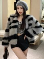 Onlytrend Striped Front-Open Overcoats