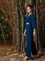 Onlytrend Teal Blue Basic Jumpsuit with Ruffles