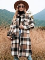OnlyTrend x Revolte Checked Single-Breasted Overcoat