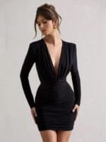 OnlyTrend Exclusive Cowl Neck Bodycon Mini Dress