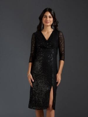 OnlyTrend Embellished Sequinned Sheath Dress