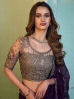 Anouk Embroidered Poly Chiffon Saree