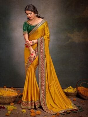 OnlyTrend Ethnic Motifs Heavy Work Saree