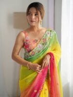 Anouk Floral Embellished Sequinned Saree