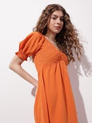 OnlyTrend Weekend Chic Smocked Empire Dress