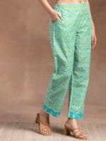 OnlyTrend Floral Printed Regular Gotta Patti Pure Cotton Kurta with Trousers & With Dupatta