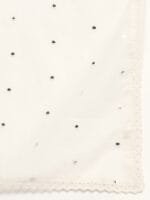 OnlyTrend Women Off White Floral Mirror detail Cotton Straight Kurta & Palazzos with Dupatta