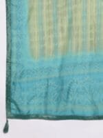 OnlyTrend Women Sea Green Floral Kurta with Trousers & With Dupatta