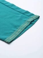 OnlyTrend Women Sea Green Floral Kurta with Trousers & With Dupatta