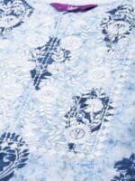 OnlyTrend Women White Paisley Motifs Printed Pure Cotton Kurta with Trousers & With Dupatta