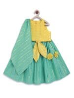 Tiber Taber Girls Embroidered Ready to Wear Lehenga & Blouse With Dupatta
