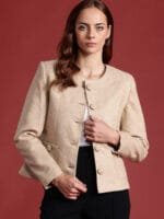 all about you Luxe Collection Single-Breasted Tweed Blazer