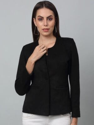 Onlytrend Single-Breasted Suede Blazer