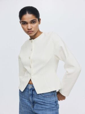 OnlyTrend Collarless Scuba Blazer