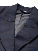 her by invictus Checked Relaxed Fit Double Breasted Blazer