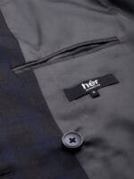 her by invictus Checked Relaxed Fit Double Breasted Blazer