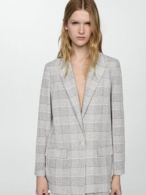 Onlytrend Checked Single-Breasted Blazer