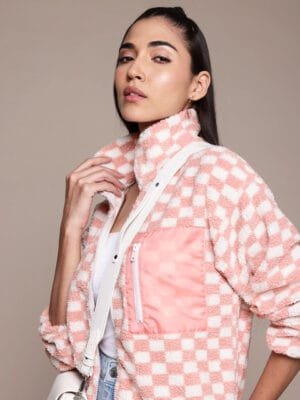 OnlyTrend The Lifestyle Co. Fleece Checked Sweatshirt