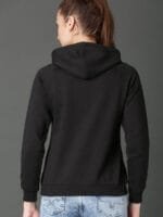 Roadster Women Black Solid Hooded Sweatshirt