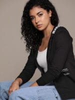 Roadster Women Solid Hooded Sweatshirt