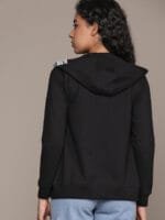 Roadster Women Solid Hooded Sweatshirt