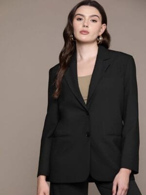 OnlyTrend collection Notched Lapel Collar Single-Breasted Formal Blazer