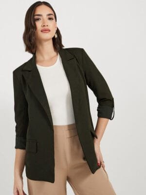 OnlyTrend Women Regular Fit Longline Single Breasted Blazer