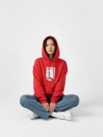 The Roadster Lifestyle Co Printed Oversized Fit Long Sleeve Hooded Sweatshirt