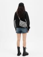 The Roadster Lifestyle Co. Women Colourblocked Shirt Collar Oversized Pullover Sweatshirts