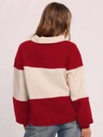 The Roadster Lifestyle Co. Women Colourblocked Shirt Collar Oversized Sweatshirt