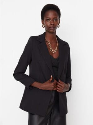 OnlyTrend Notched Lapel Long Sleeves Single-Breasted Jacket