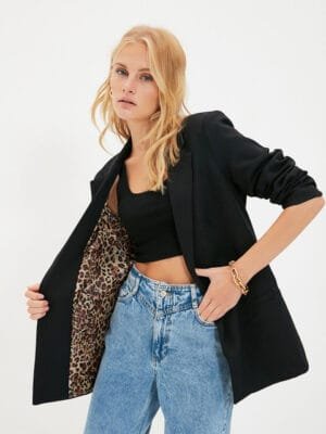 OnlyTrend Notched Lapel Single Breasted Blazer