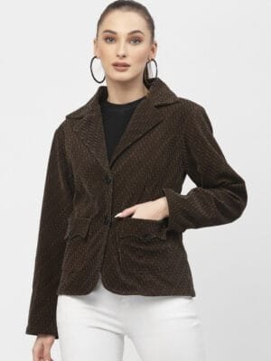 OnlyTrend Women Printed Single-Breasted Blazer